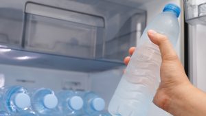 cold drinking water in the refrigerator