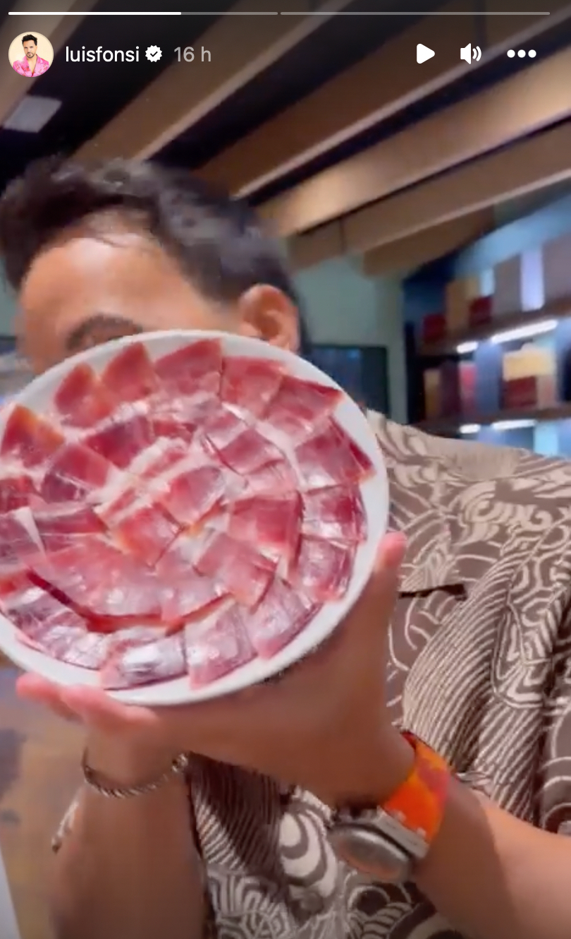 Luis Fonsi en sus historias de Instagram