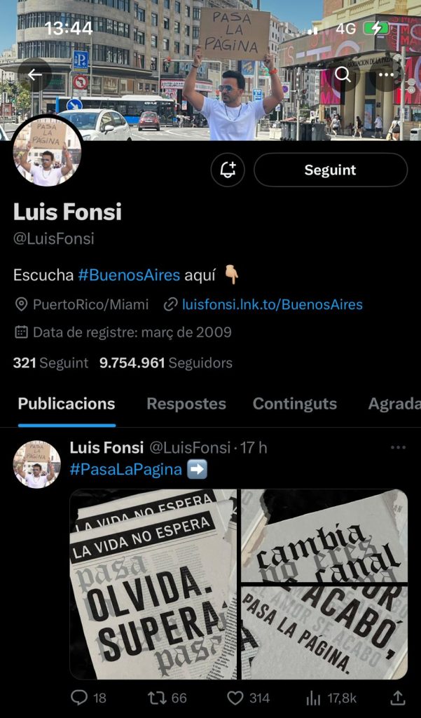 Twitter de Luis Fonsi
