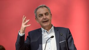 Zapatero Participates In A Psoe Campaign Rally In A Coruña