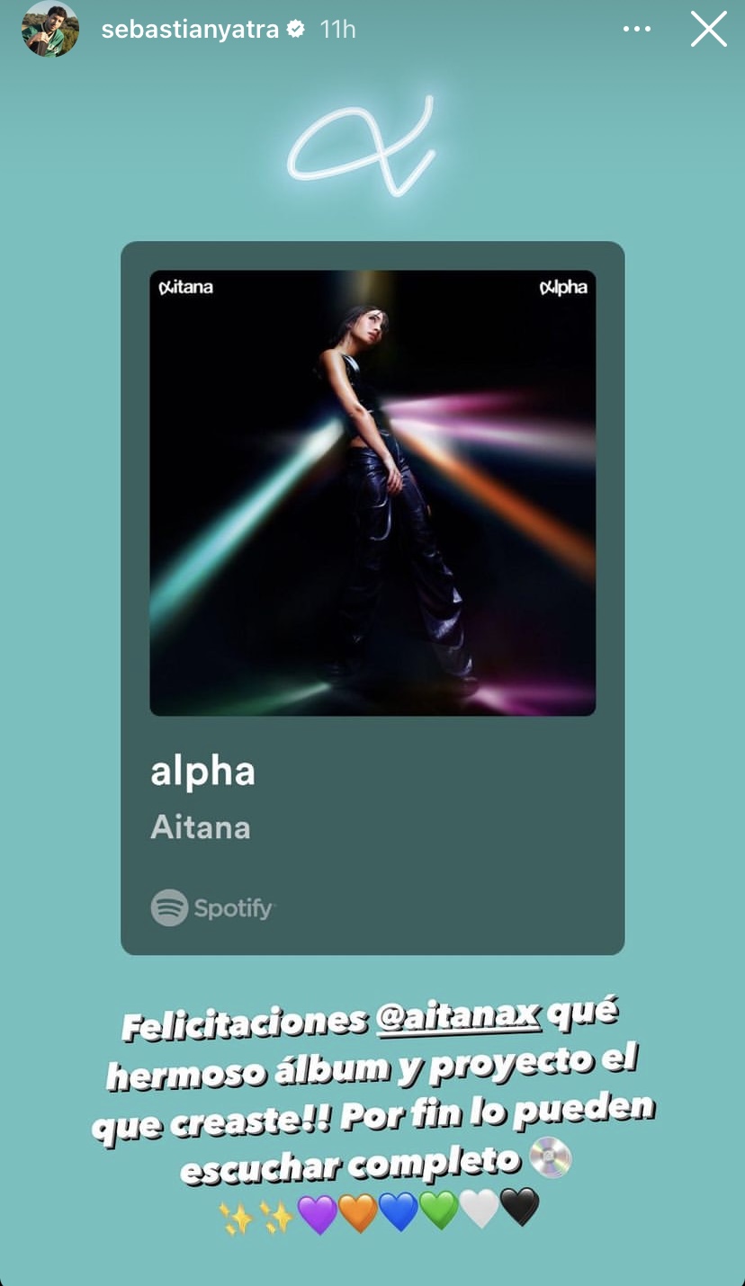 Captura historia de Sebastián Yatra