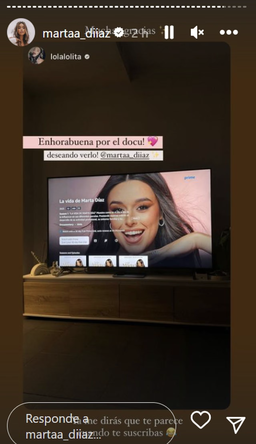 Historia de Marta Díaz con 'recadito' a Lola Lolita