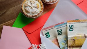 Money in an envelope