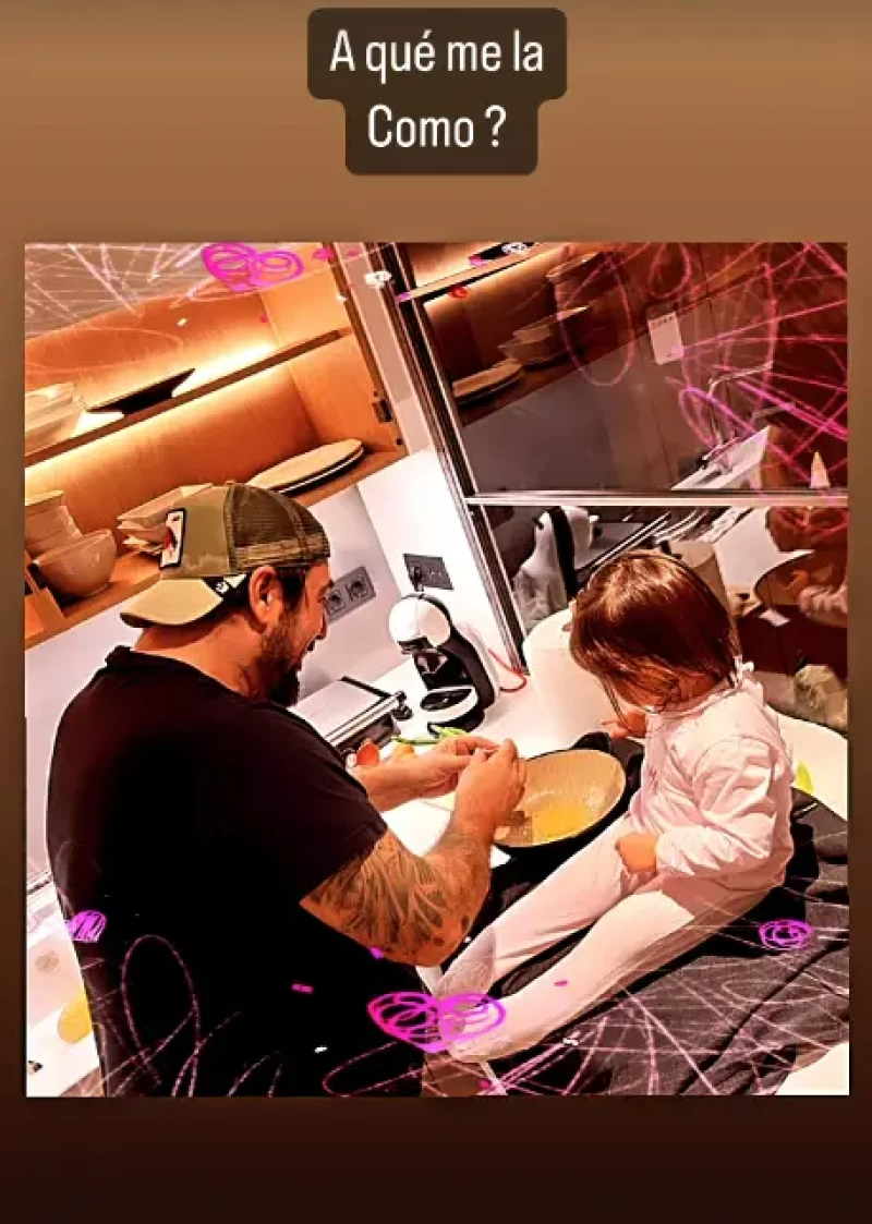 Antonio Orozco y su hija