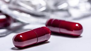 Nolotil blister on white background.