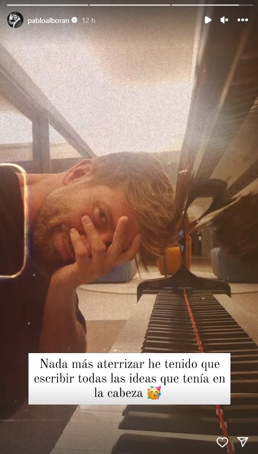 Pablo Alborán en su piano | Instagram