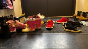 shoes left at classroom door