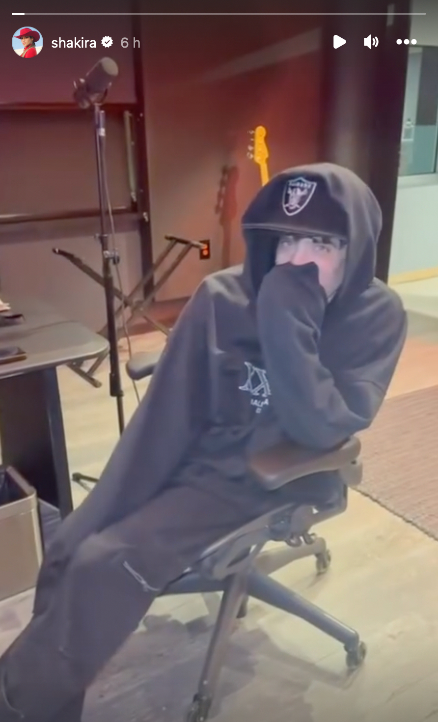 Shakira en el estudio de grabación | Instagram
