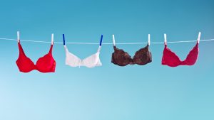 Bra on a clothesline