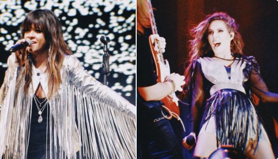 Vanesa Martín y Malú sobre los escenarios