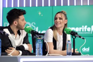 Edurne y Blas Cantó en la rueda de prensa de Premios Dial Tenerife