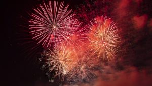 Waterfront fireworks