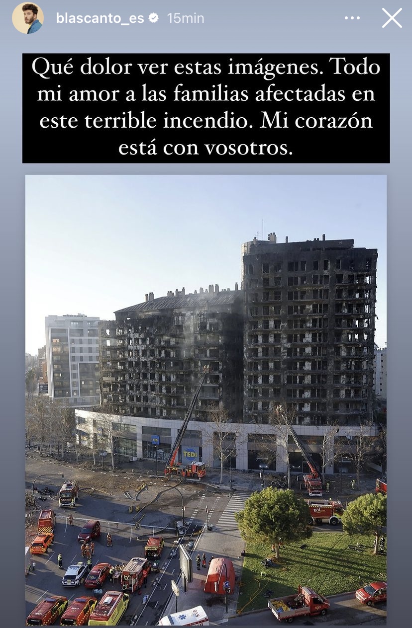 Historia de Instagram de Blas Cantó
