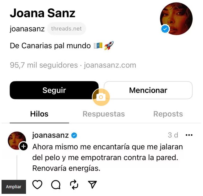 Joana Sanz vía Threads