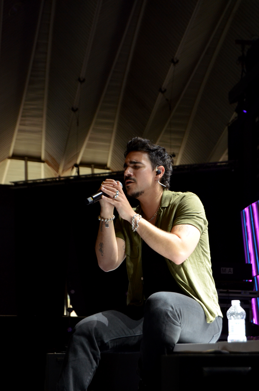 Gonzalo Hermida en los ensayos de Premios Dial Tenerife 2014