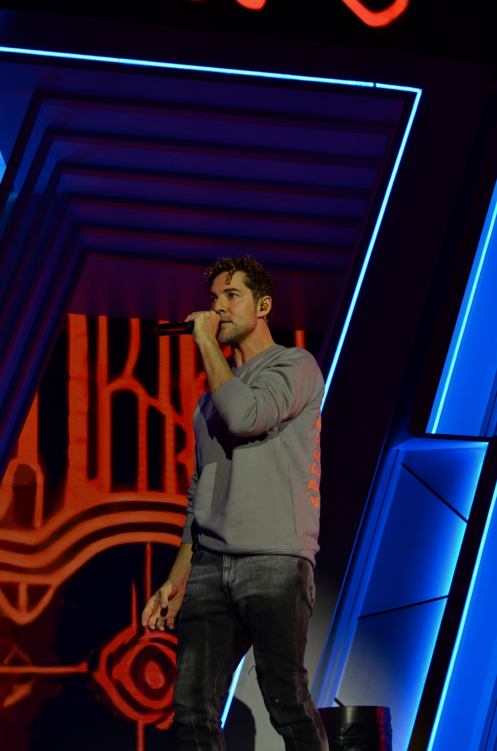 David Bisbal en los ensayos de Premios Dial Tenerife 2014