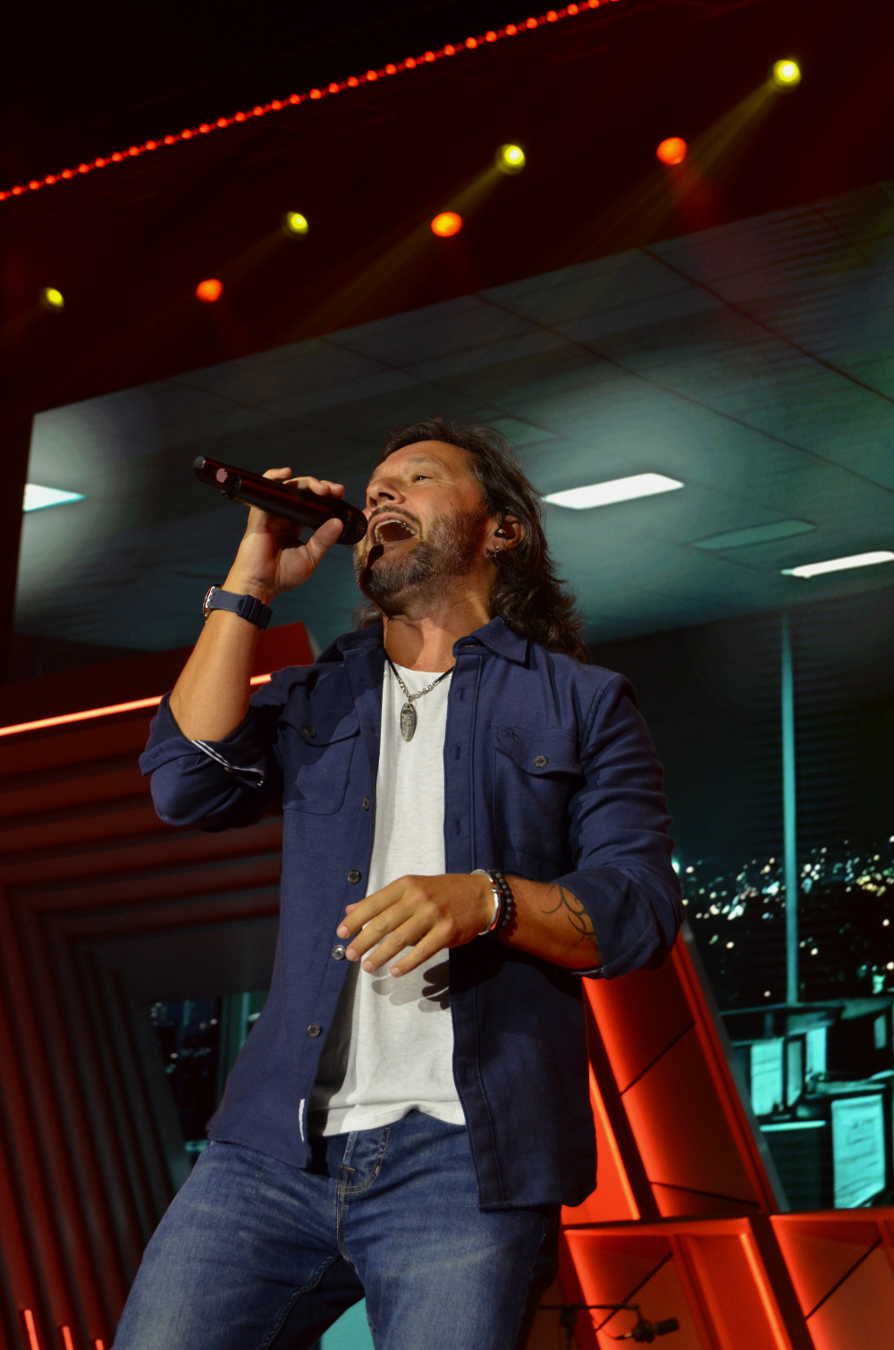 Diego Torres en los ensayos de Premios Dial Tenerife 2014