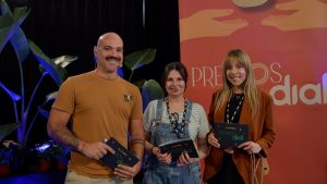 Álvaro Díaz, MJ Aledón y Patricia Imaz