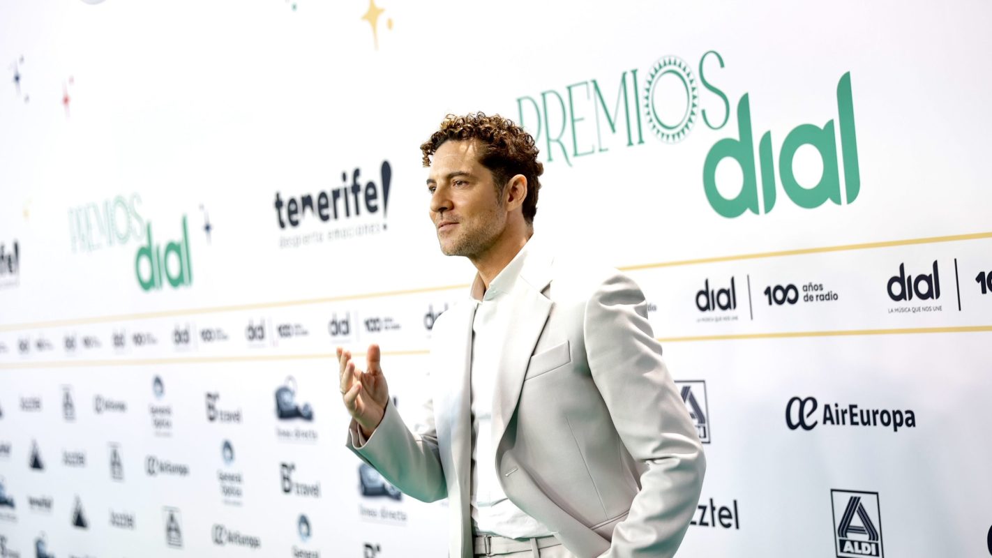 David Bisbal en la alfombra verde de Premios Dial Tenerife
