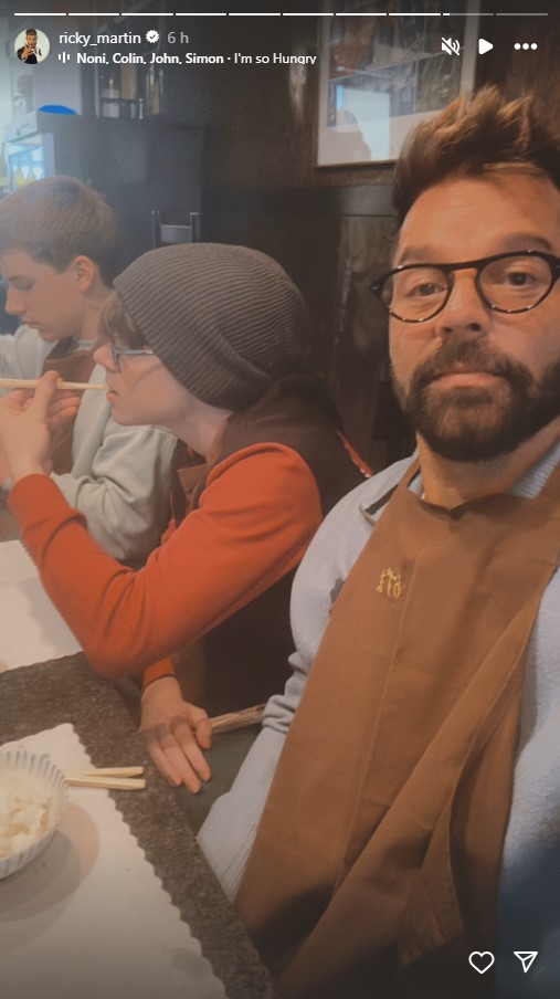 Ricky Martin con sus hijos