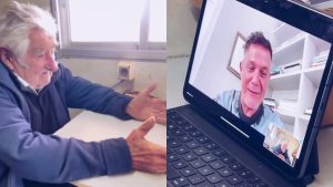 Alejandro Sanz con Pepe Mujica