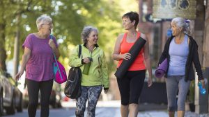 Woman walking together