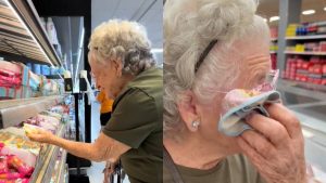Anciana Cubana en Mercadona