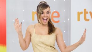 Melody en la rueda de prensa tras Eurovisión