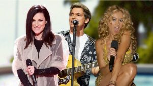 Laura Pausini, Paulina Rubio y Carlos Baute