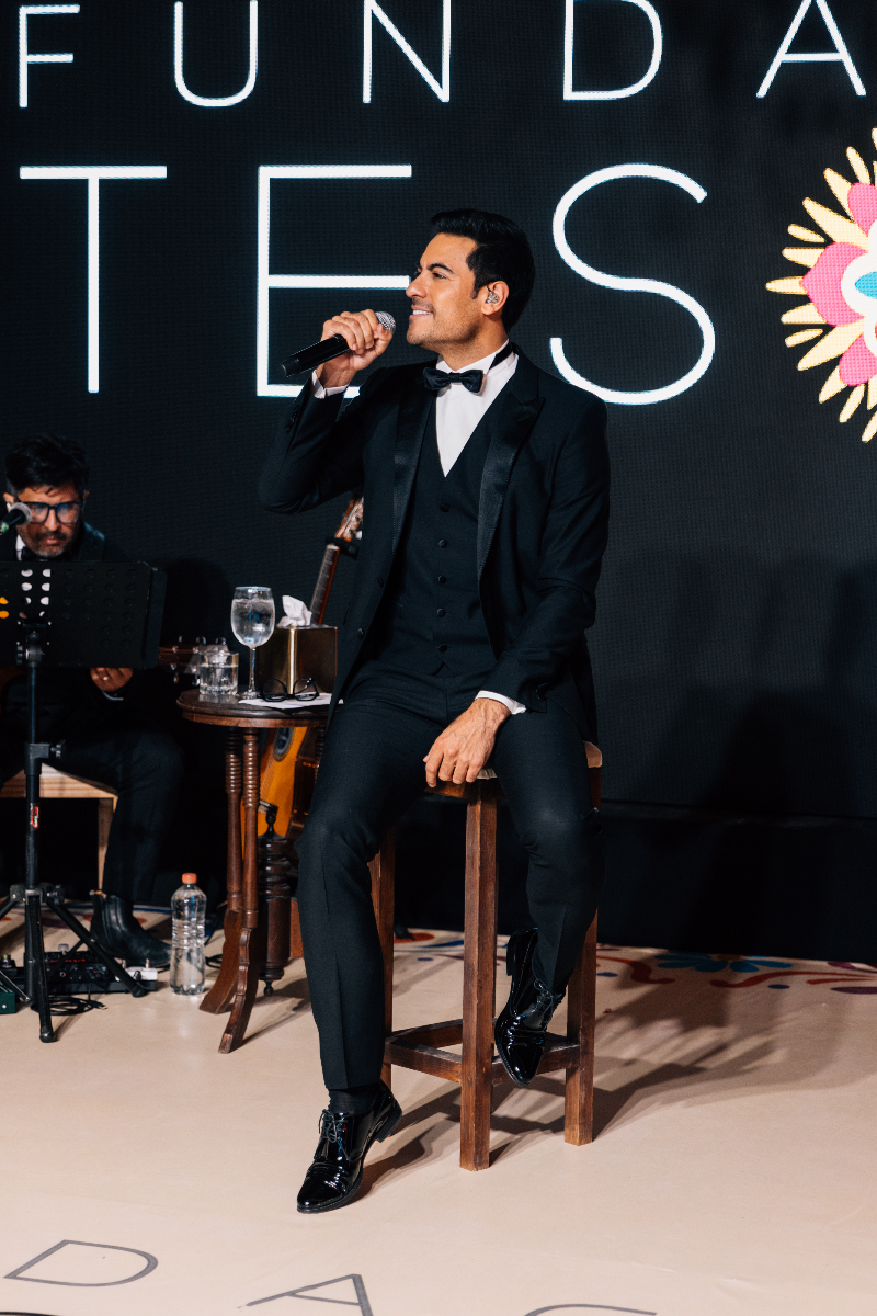 Carlos Rivera durante la cena de inauguración de la Fundación Te Soñé