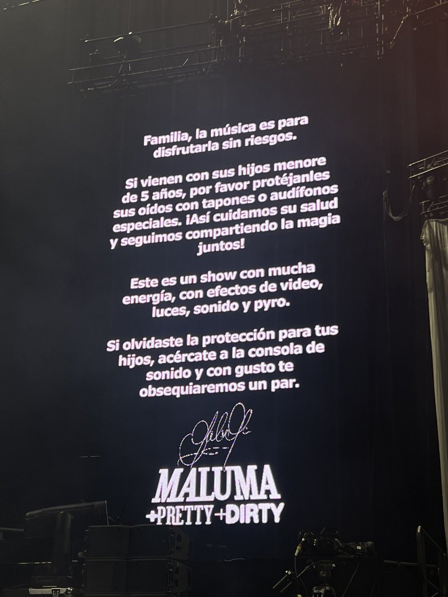 Maluma lanza una advertencia en sus conciertos