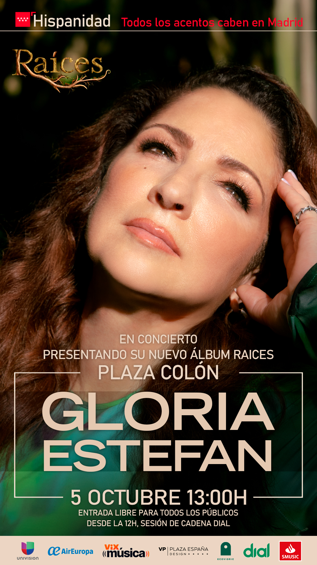 Gloria Estefan en concierto en Madrid