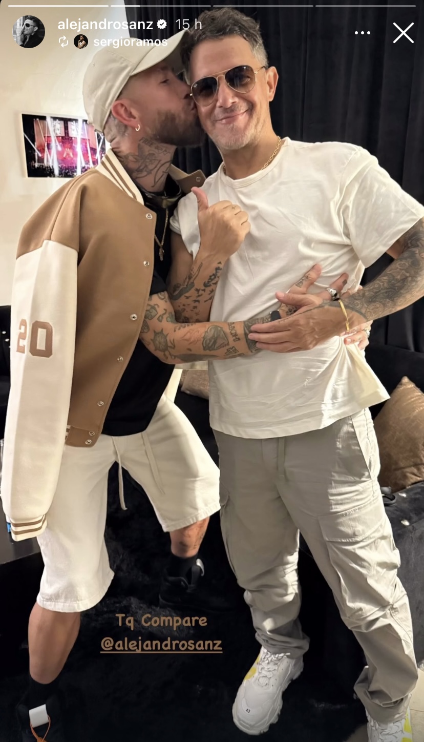 Sergio Ramos y Alejandro Sanz