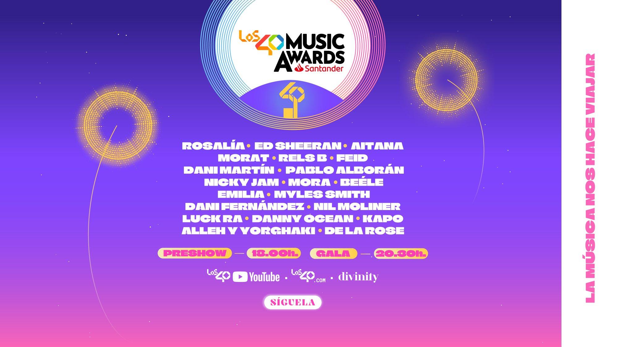 Cartel de LOS40 Music Awards Santander 2025