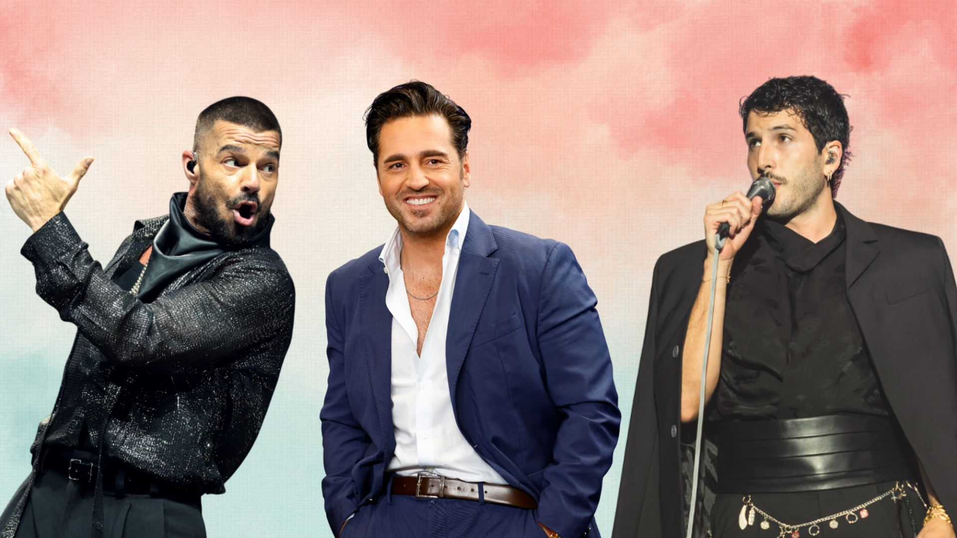 Sebastián Yatra, David Bustamante y Ricky Martin