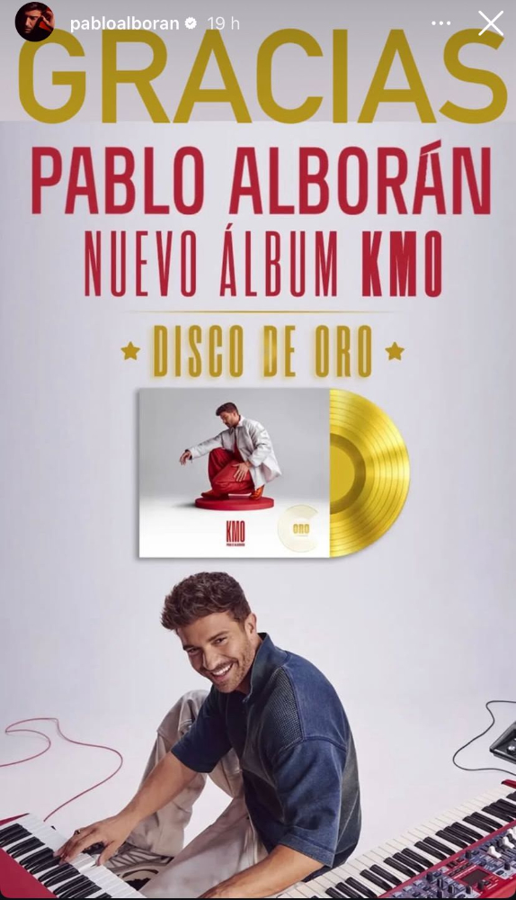 Historia de Pablo Alborán en Instagram
