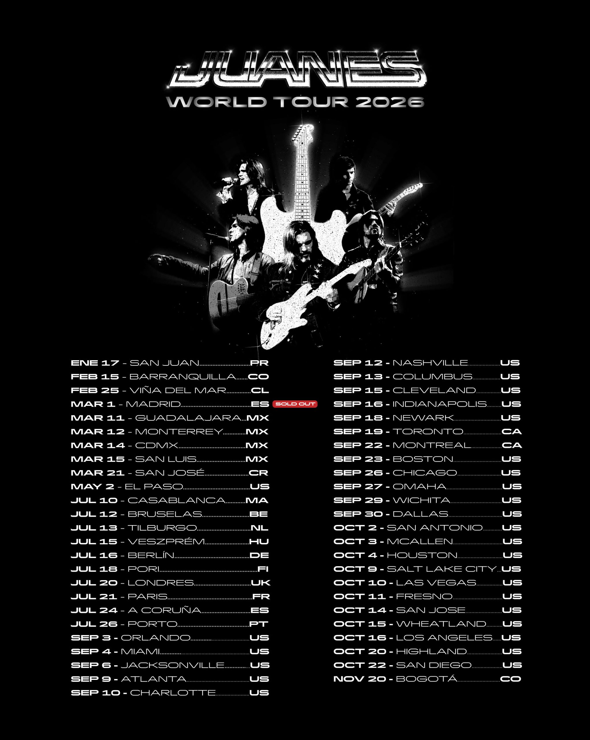 Juanes World Tour 2026