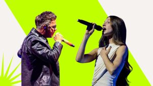 Alejandro Sanz y Yami Safdie