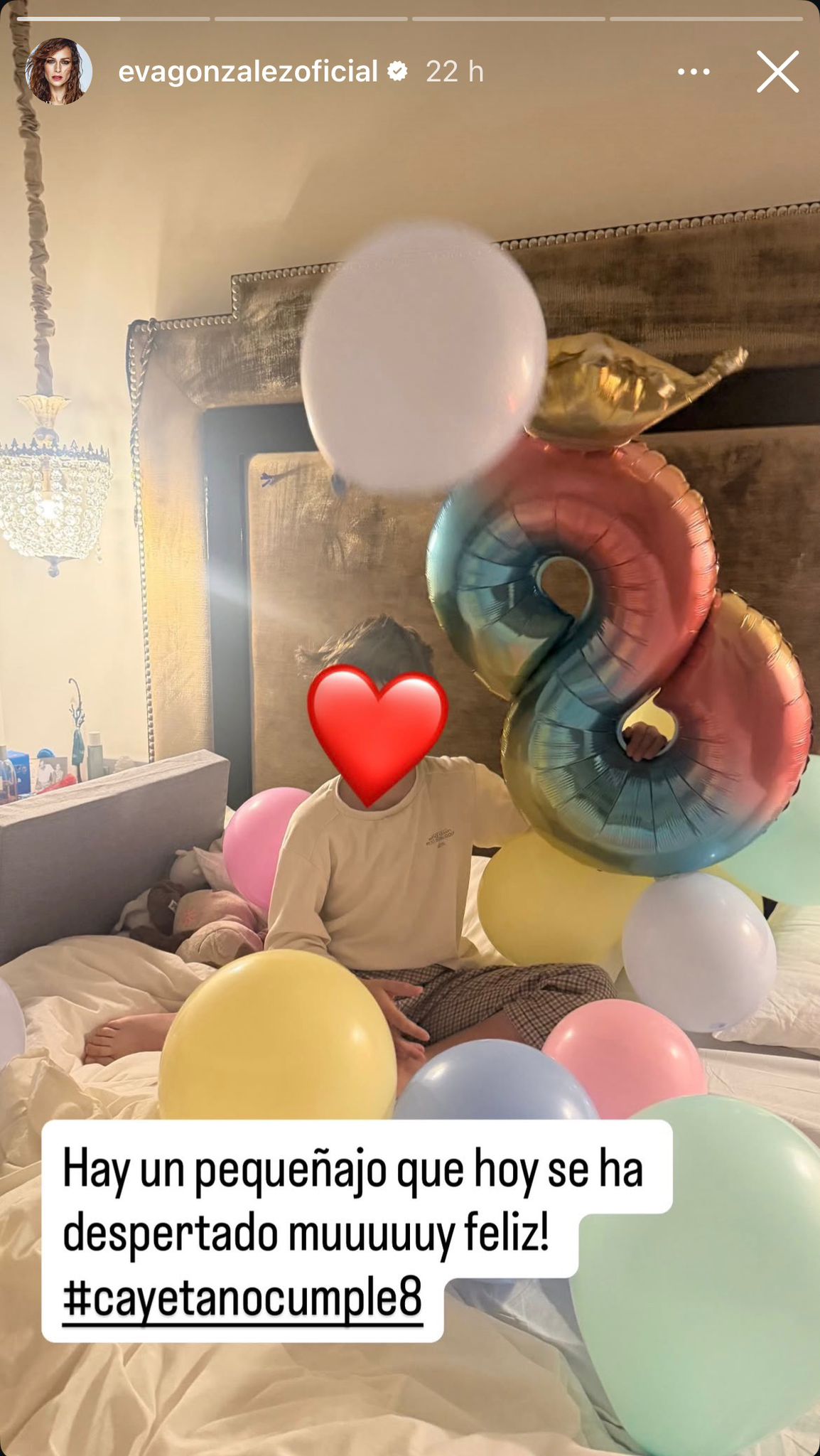 Cumpleaños de Cayetano, hijo de Eva González