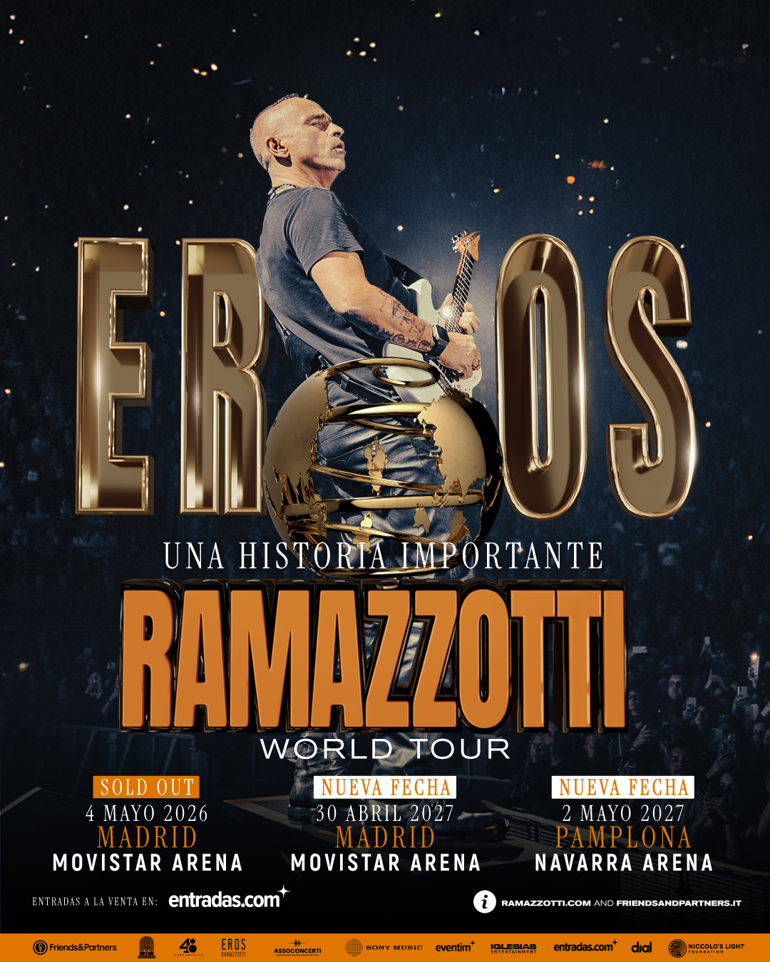 Eros Ramazzotti en España 2027