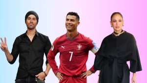 Cristiano Ronaldo, Jennifer Lopez y Enrique Iglesias