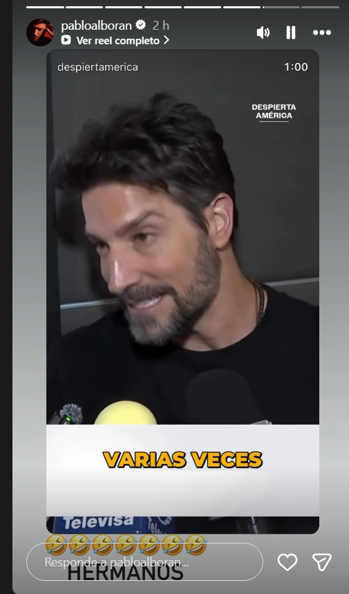 Historia de instagram de Pablo Alborán