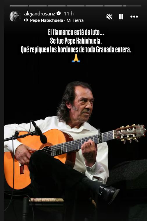 Alejandro Sanz homenajea a Pepe Habichuela