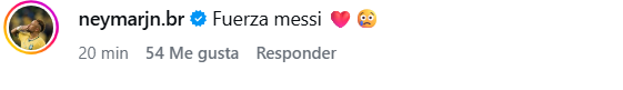 Mensaje de apoyo de Neymar