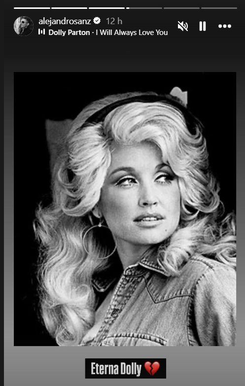 Alejandro Sanz rinde tributo a Dolly Parton