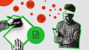 los jóvenes escribiendo correos a sus jefes