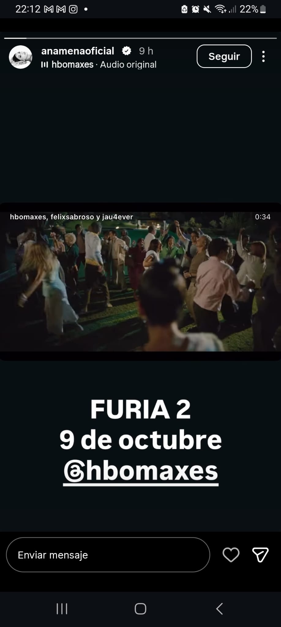 Ana Mena en la segunda temporada de la serie Furia
