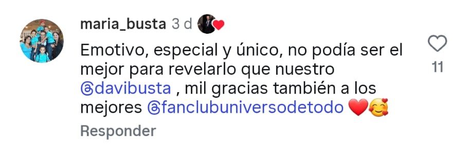 La pareja agradecida a David Bustamante