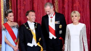 Reina Letizia, Emmanuel Macron, Felipe VI, Brigitte Macron
